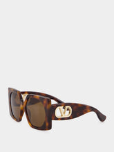 Valentino Garavani Tortoiseshell Vain Bold Sunglasses in Recycled Acetate