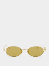 Valentino Garavani Gold and Brown Bejewelled Metal Sunglasses