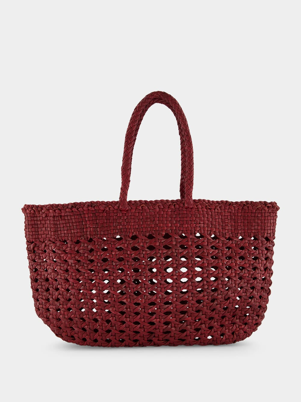 Bordo Cannage Kanpur Handwoven Leather Tote