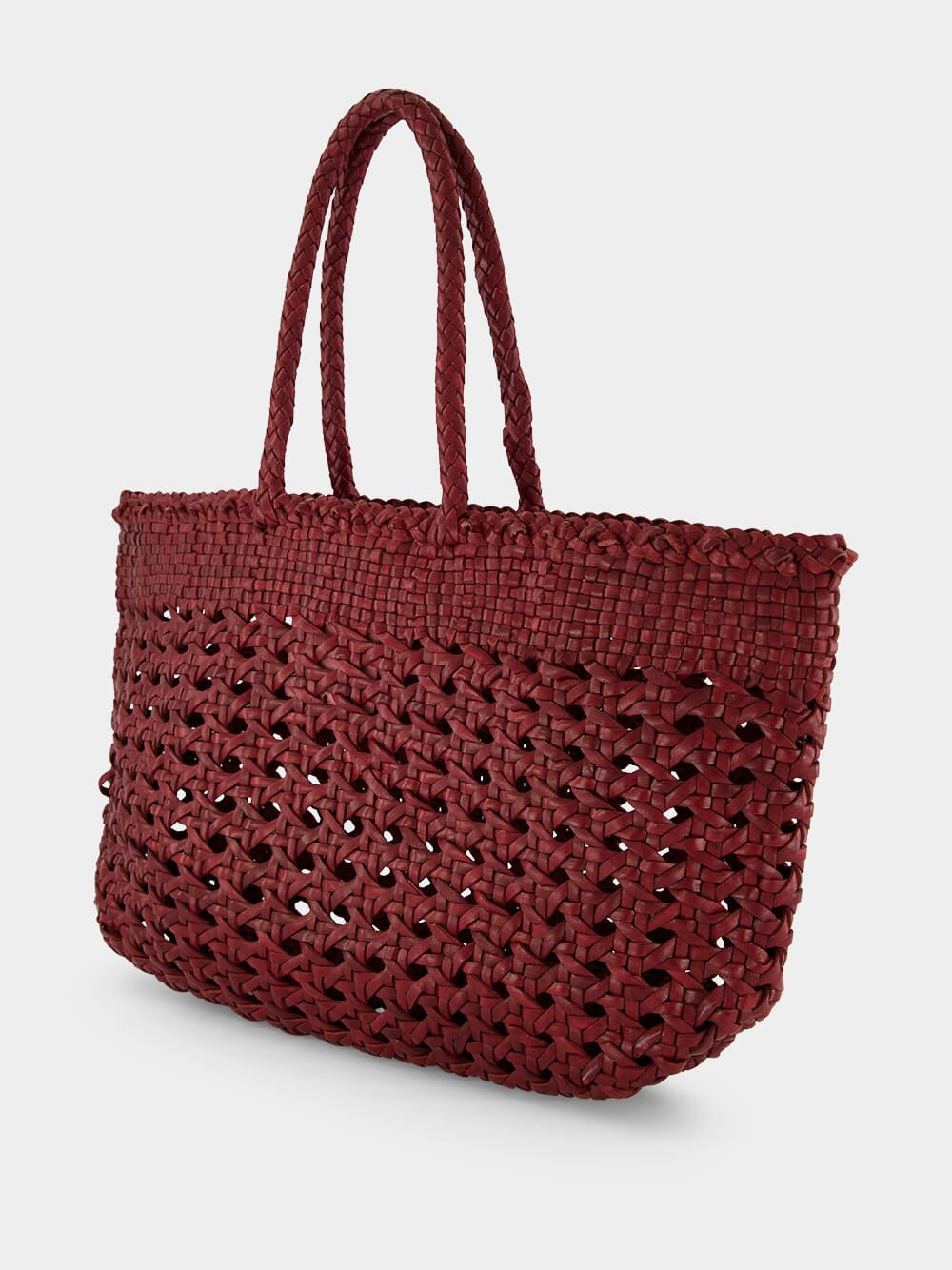 Bordo Cannage Kanpur Handwoven Leather Tote