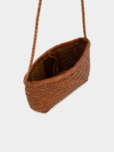 Dragon Diffusion Tan Minsu Woven Leather Crossbody Bag
