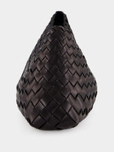 Dragon Diffusion Comporta Black Woven Leather Clutch