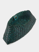 Dragon Diffusion Comporta Forest Woven Leather Clutch
