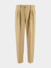 Boglioli Beige Virgin Wool 2-Pleat Trousers
