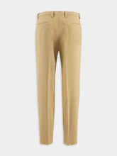 Boglioli Beige Virgin Wool 2-Pleat Trousers
