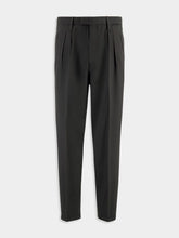 Boglioli Dark Grey Virgin Wool 2-Pleat Trousers