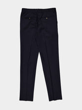 Boglioli Blue Stretch Wool Tailored Trousers