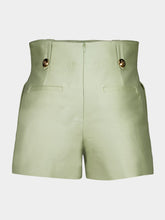 Zimmermann Palm Luna Wool Silk Tailored Shorts