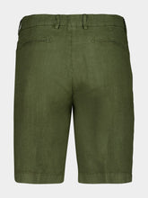 Boglioli Khaki Green Linen Shorts