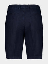 Boglioli Navy Blue Linen Shorts
