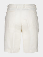 Boglioli White Linen Shorts