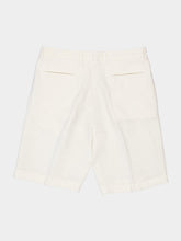 Boglioli White Linen Shorts
