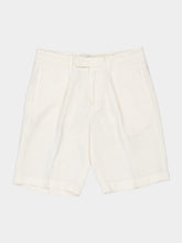 Boglioli White Linen Shorts