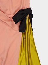Valentino Garavani Pink Draped Midi Dress with Contrast