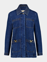 Valentino Garavani Medium Blue Denim Caban Jacket