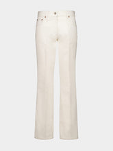 Valentino Garavani Ivory Cotton Flared Denim Trousers