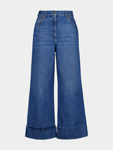 Valentino Garavani Blue Denim Trousers with Cuffs