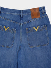 Valentino Garavani Blue Denim Trousers with Cuffs