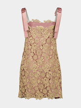 Valentino Garavani Beige Guipure Flower Mix Mini Dress