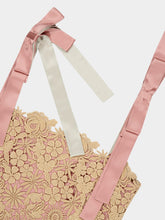 Valentino Garavani Beige Guipure Flower Mix Mini Dress