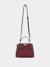 Fendi Peekaboo Mini Selleria Bag Burgundy and Brown