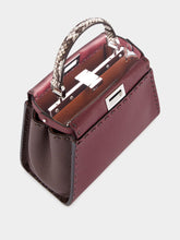 Fendi Peekaboo Mini Selleria Bag Burgundy and Brown