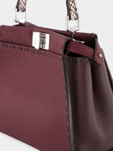 Fendi Peekaboo Mini Selleria Bag Burgundy and Brown