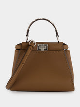 Fendi Hazelnut Brown Peekaboo Mini Leather Bag