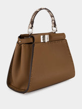 Fendi Hazelnut Brown Peekaboo Mini Leather Bag