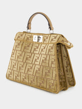 Fendi Cappuccino Peekaboo ISeeU Small FF Velvet Bag