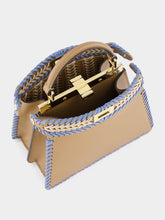 Fendi Peekaboo ISeeU Beige and light blue braided Petite Bag