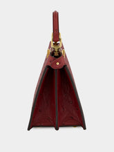 Fendi Dark Red Petite Peekaboo Ostrich Bag