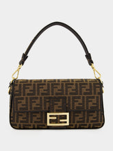 Fendi Brown FF Jacquard Baguette Bag
