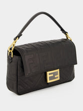 Fendi Black Baguette Nappa FF 1974 Bag