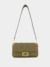 Fendi Green Baguette Nappa Leather Bag