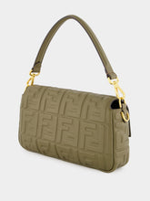 Fendi Green Baguette Nappa Leather Bag