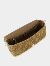 Fendi Cappuccino Jacquard Velvet Baguette Bag