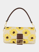 Fendi Floral Sequin Embroidered Baguette Bag