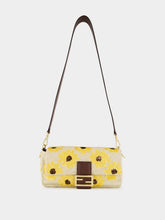 Fendi Floral Sequin Embroidered Baguette Bag