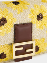Fendi Floral Sequin Embroidered Baguette Bag