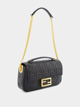 Fendi Medium Black Baguette Chain Bag