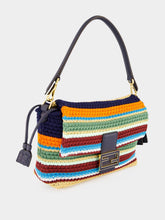 Fendi Multicolour Raffia Crochet Mamma Baguette Bag