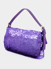 Fendi Purple Sequin Baguette Shoulder Bag