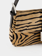 Fendi Tiger-Print Pony Hair Baguette Bag