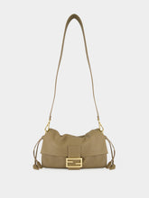 Fendi Dove Grey Soft Medium Baguette Leather Bag