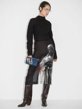 Fendi Blue Selleria Mini Baguette Bag