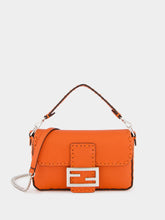 Fendi Orange Baguette Mini Selleria Bag