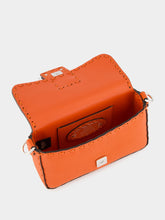 Fendi Orange Baguette Mini Selleria Bag