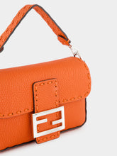 Fendi Orange Baguette Mini Selleria Bag