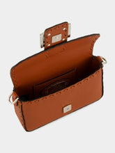 Fendi Sienna Brown Baguette Mini Selleria Bag